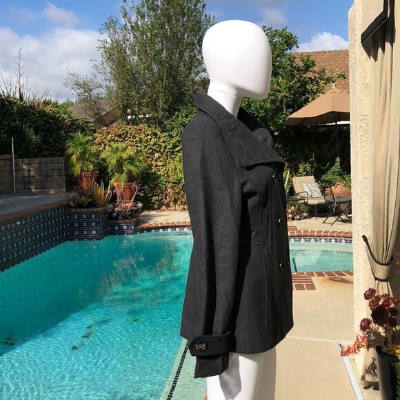 Thread & Supply Charcoal Gray Pea Coat - Picture 7 of 11
